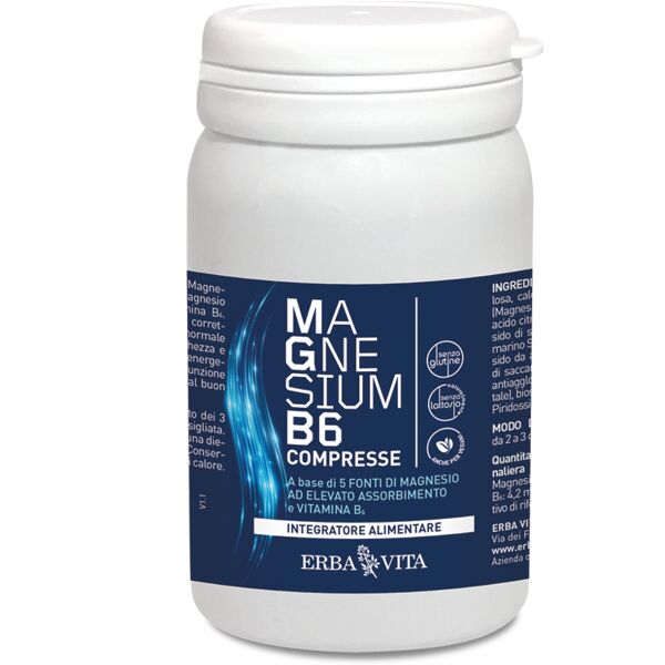 erba vita magnesium b6 integratore magnesio e vitamina b 60 capsule