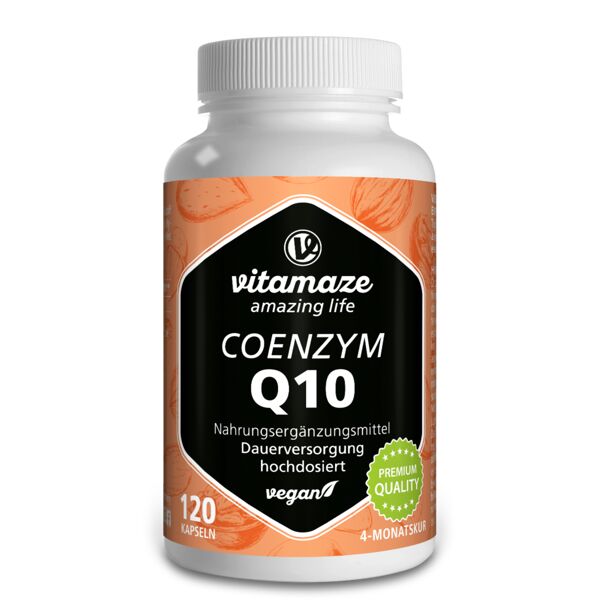 vitamaze coenzima q10 200 mg ad alto dosaggio integratore vegan 120 capsule