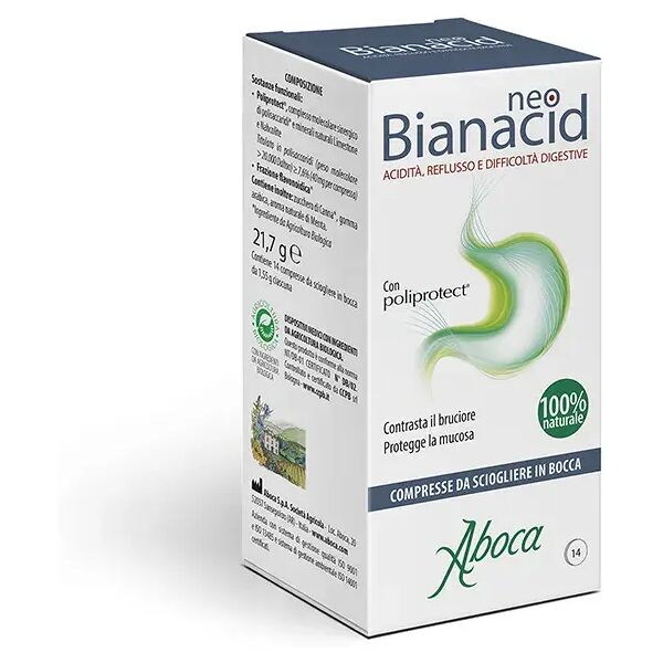 aboca neobianacid acidità e reflusso 14 compresse masticabili