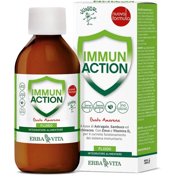 erba vita immun action junior integratore per le difese immunitarie 200 ml