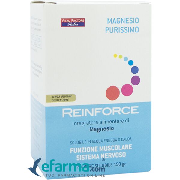 reinforce magnesio purissimo integratore muscoli e sistema nervoso 150 g