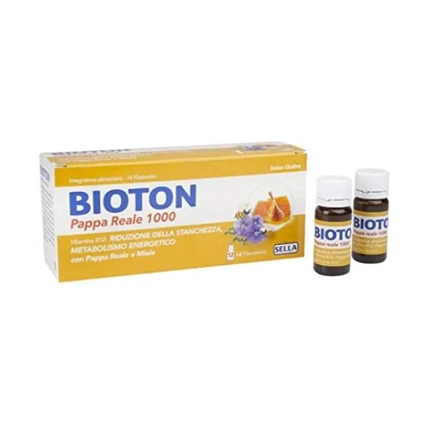 sella bioton pappa reale 1000 integratore tonico energetico 14 flaconcini