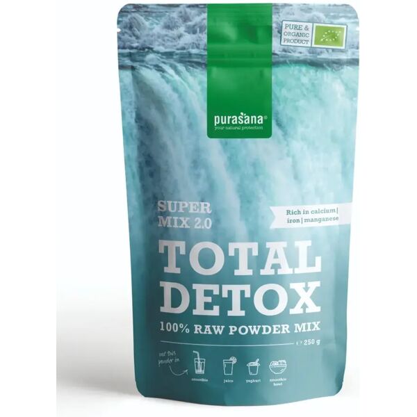 purasana total detox mix vegan in polvere bio 250 g