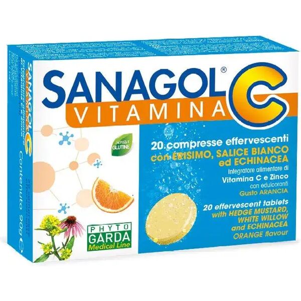 phyto garda sanagol c integratore vitamina c 20 compresse effervescenti