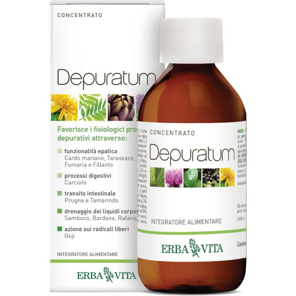 erba vita depuratum concentrato integratore depurativo 200 ml