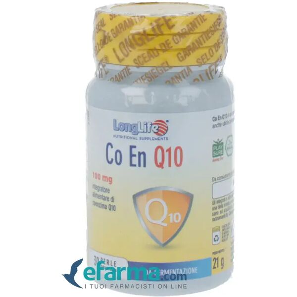 longlife co en q10 100mg integratore antiossidante 30 perle