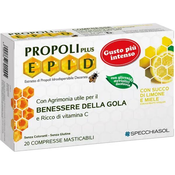 specchiasol epid compresse limone e miele integratore gola 20 compresse masticabili