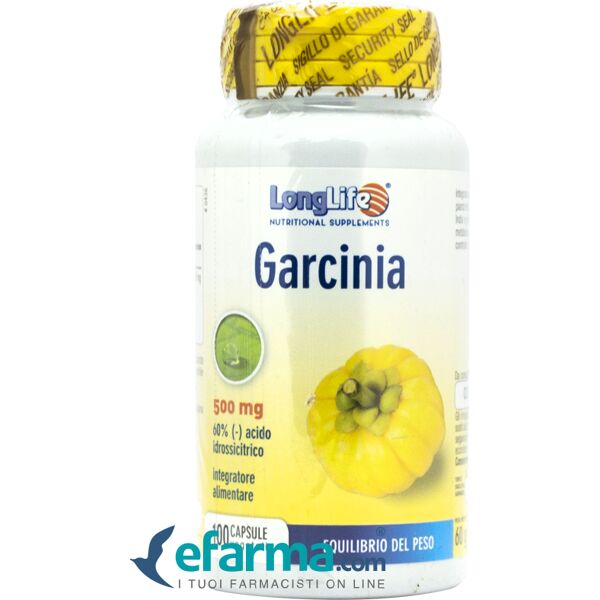 longlife garcinia integratore dimagrante 500 mg 100 capsule