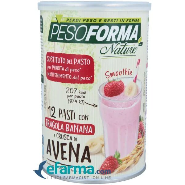 pesoforma nature smoothie fragola banana e crusca di avena pasto sostitutivo 12 pasti