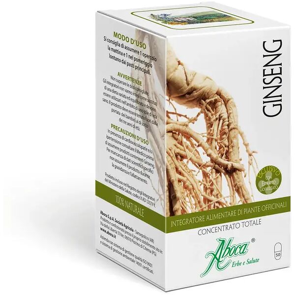 aboca ginseng concentrato totale integratore tonico 50 opercoli