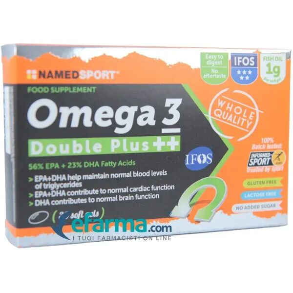 named sport omega 3 double plus++ integratore di acidi grassi 30 soft gel