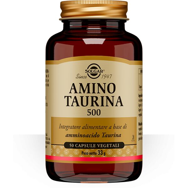 solgar amino taurina 500 integratore fegato 50 capsule vegetali