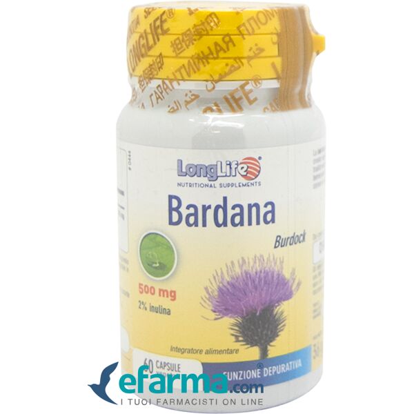 longlife bardana 500 mg integratore 60 capsule vegetali