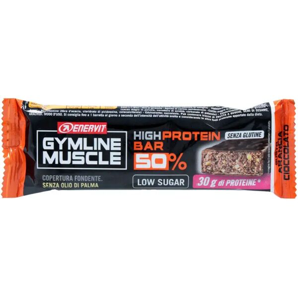 enervit gymline muscle high protein bar 50% barretta proteica arancio cioccolato 60 g