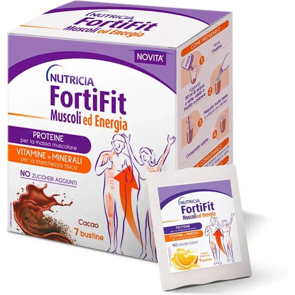 fortifit muscoli ed energia integratore gusto cacao 7 bustine