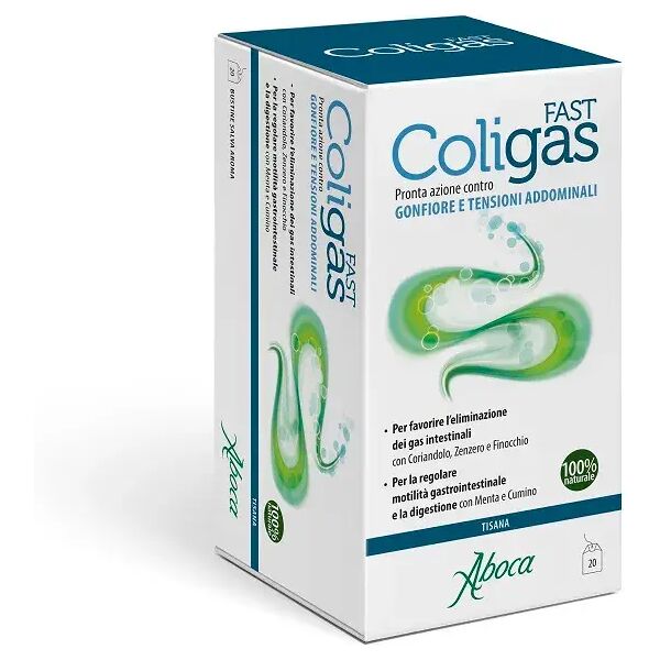 aboca coligas fast tisana integratore gonfiore addominale 20 bustine