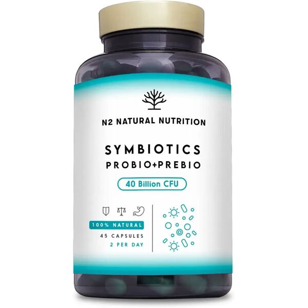 n2 natural nutrition integratore di probiotici e prebiotici 45 capsule