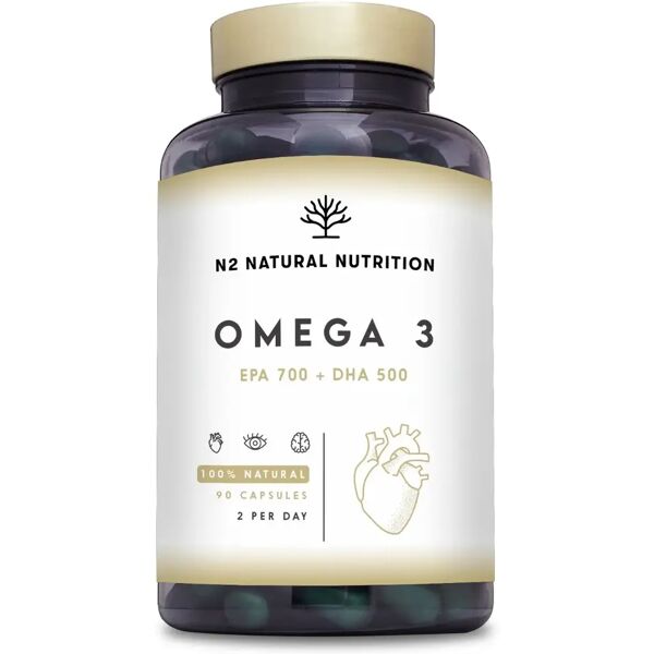 n2 natural nutrition omega 3 integratore per il colesterolo 90 capsule