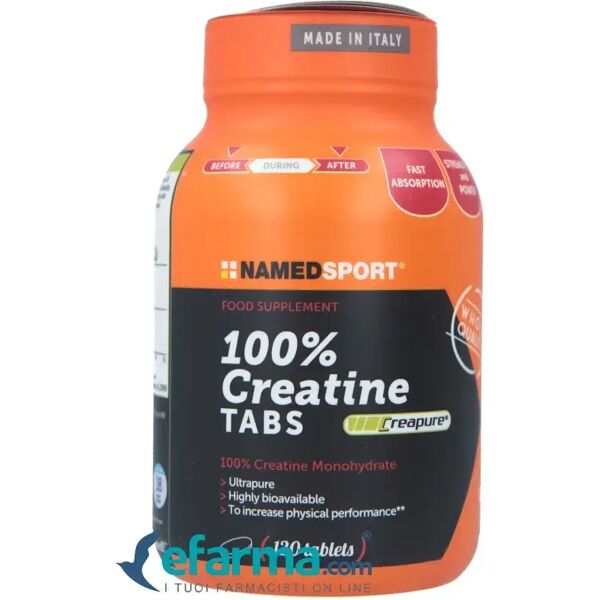 named sport 100% creatine tabs integratore 120 compresse