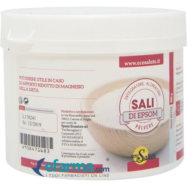 sali di epsom polvere integratore di magnesio 500 g