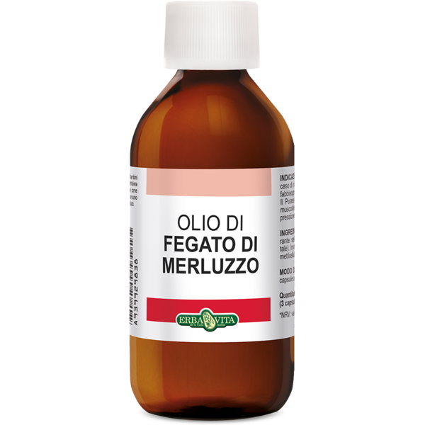 erba vita olio di fegato di merluzzo integratore vitamine 100 ml