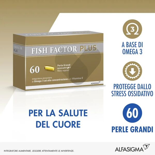 fish factor plus integratore omega 3 60 perle grandi
