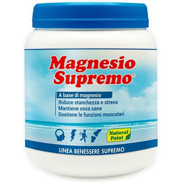 natural point magnesio supremo integratore per stanchezza e stress 300 g