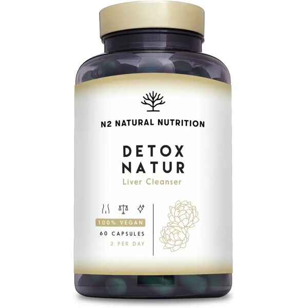 n2 natural nutrition n2 natural nutriton detox natur integratore depurativo per il fegato 60 capsule vegane