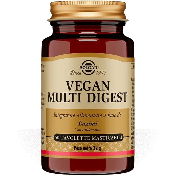 solgar vegan multi digest integratore enzimi digestivi 50 tavolette