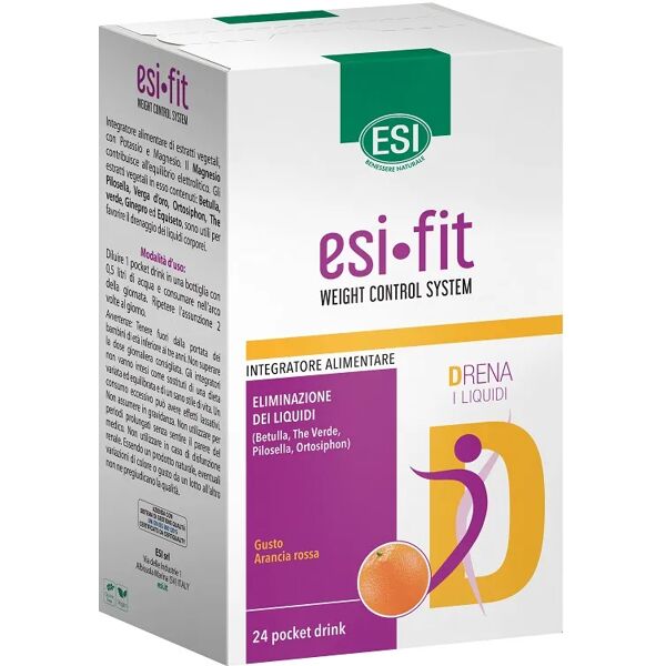 esi fit drena liquidi integratore drenante 24 pocket drink