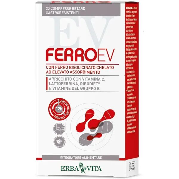 erba vita ferro ev retard integratore di ferro 30 compresse