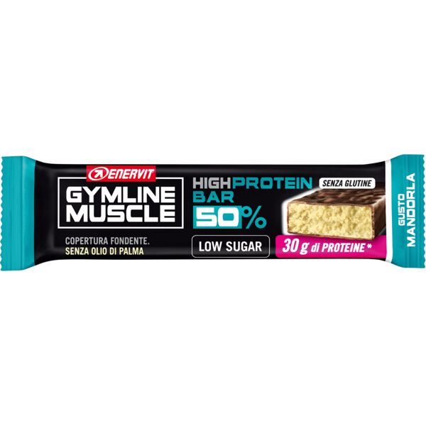 enervit gymline muscle high protein bar 50% barretta proteica mandorla 60 g