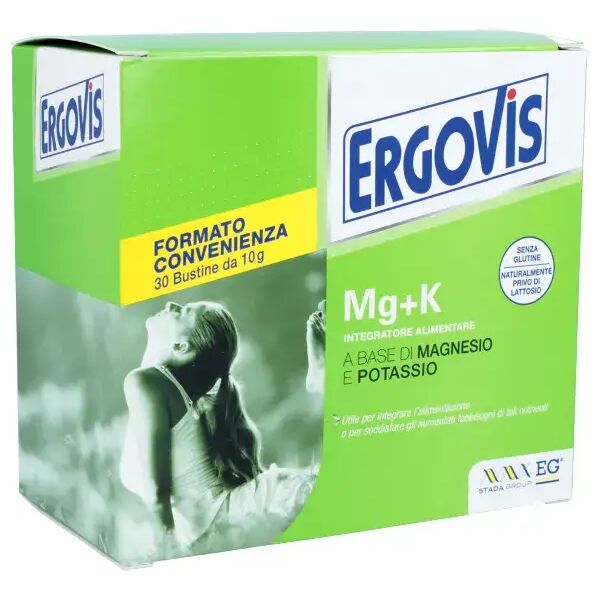 ergovis mg+k integratore di magnesio e potassio 30 bustine