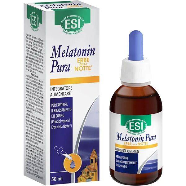 esi melatonin pura gocce erbe della notte integratore sonno tranquillo 50 ml