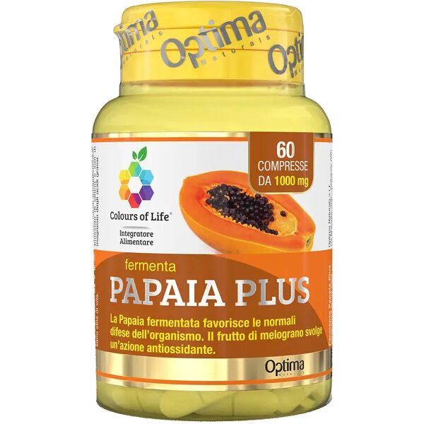 colours of life optima naturals papaya plus integratore antiossidante 60 compresse