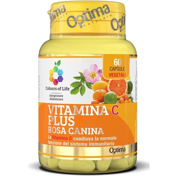 colours of life optima naturals vitamina c con plus rosa canina integratore difese immunitarie 60 capsule