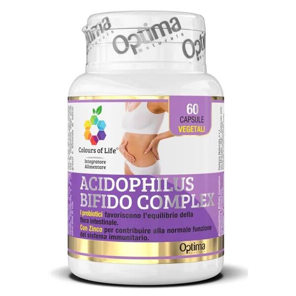 colours of life optima acidophilus-bifido complex integratore probiotici 60 capsule