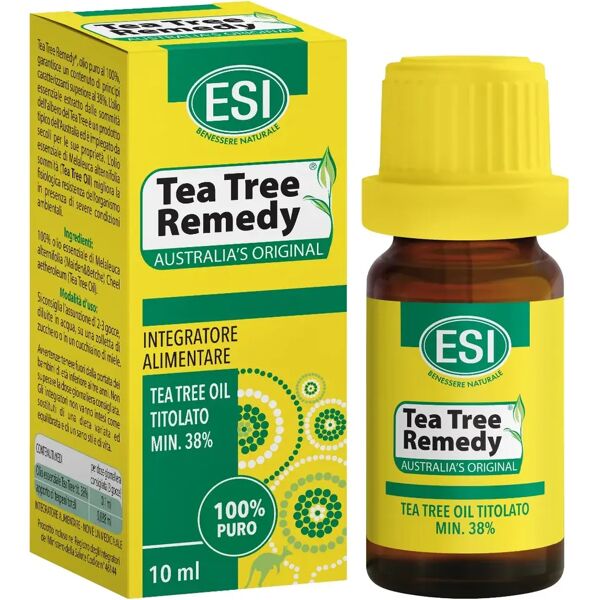 esi tea tree remedy oil olio essenziale puro di tea tree integratore 10 ml