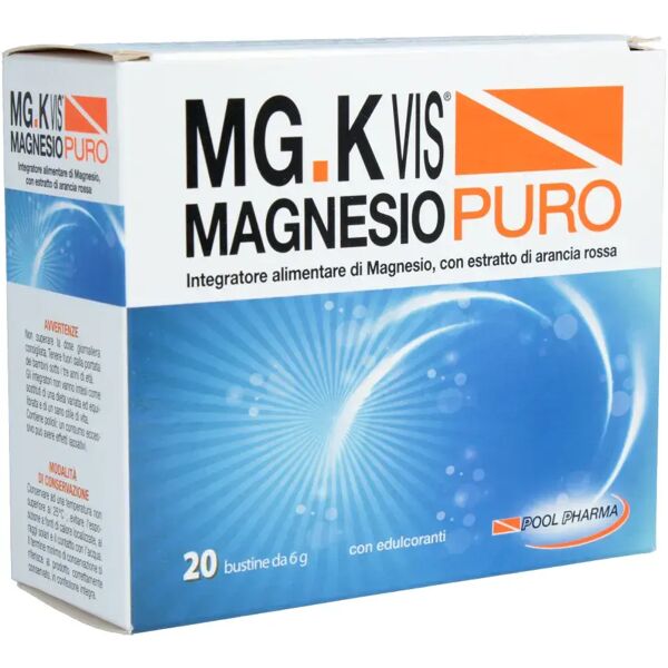 mg-k vis mg.k vis magnesio gold puro integratore vitamine e sali minerali 20 bustine