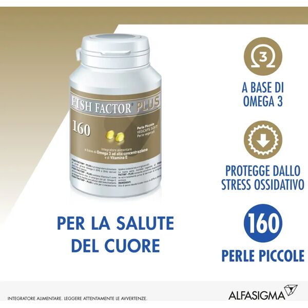 fish factor plus integratore omega 3 alta concentrazione 160 perle piccole