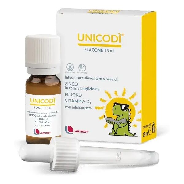 laborest unicodì integratore di fluoro e zinco per bambini gocce 15 ml