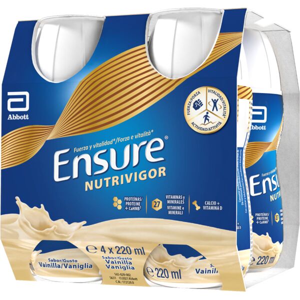 ensure nutrivigor integratore alimentare proteico da bere vaniglia 4x220ml