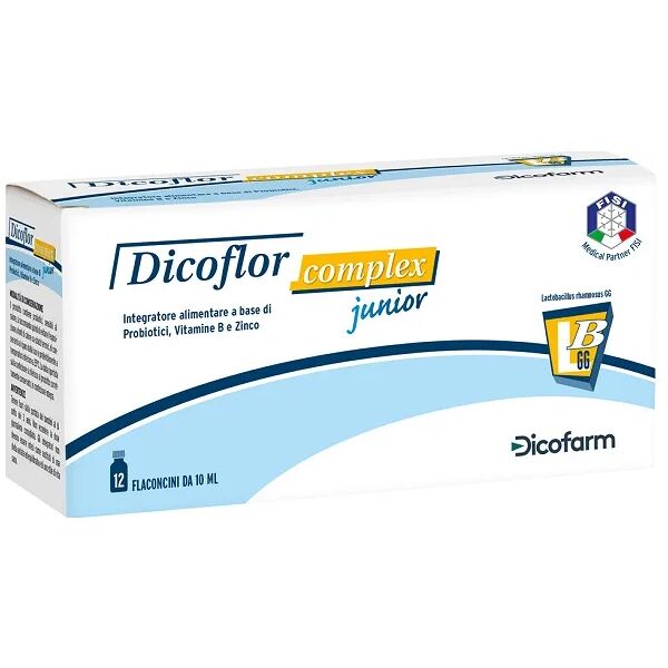 dicoflor complex junior integratore probiotici per bambini 12 flaconcini