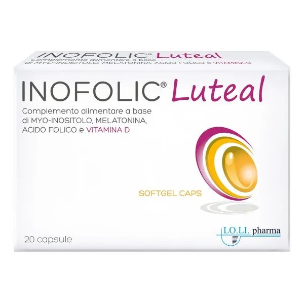 lo.li.pharma inofolic luteal integratore di myo-inositolo 20 capsule molli