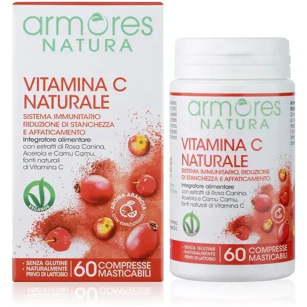 armores natura vitamina c naturale integratore alimentare 60 compresse masticabili