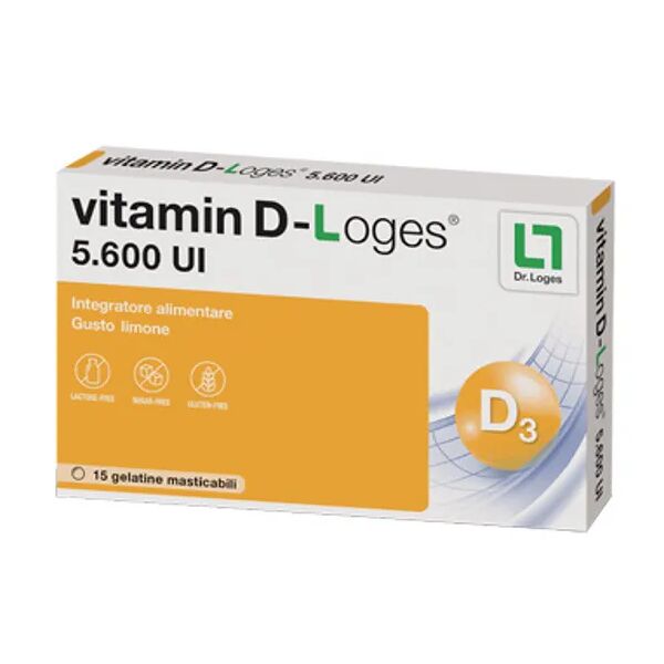 vitamin d-loges 5.600 ui integratore vitamina d 15 gelatine masticabili