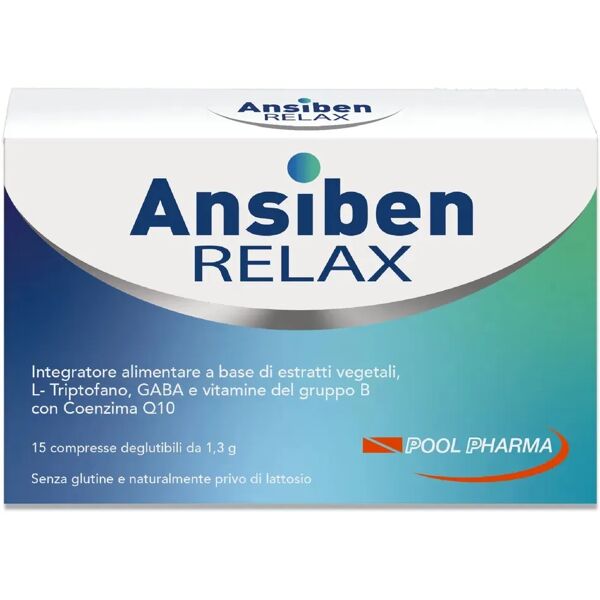 pool pharma ansiben relax integratore contro ansia e stress 15 compresse