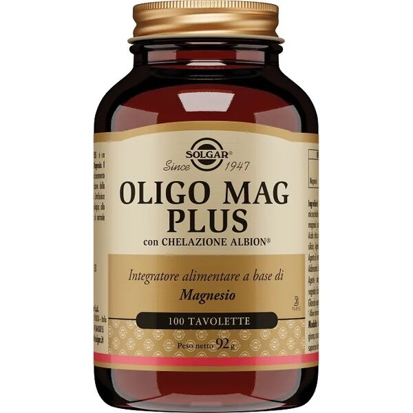 solgar oligo mag plus integratore di magnesio 100 tavolette