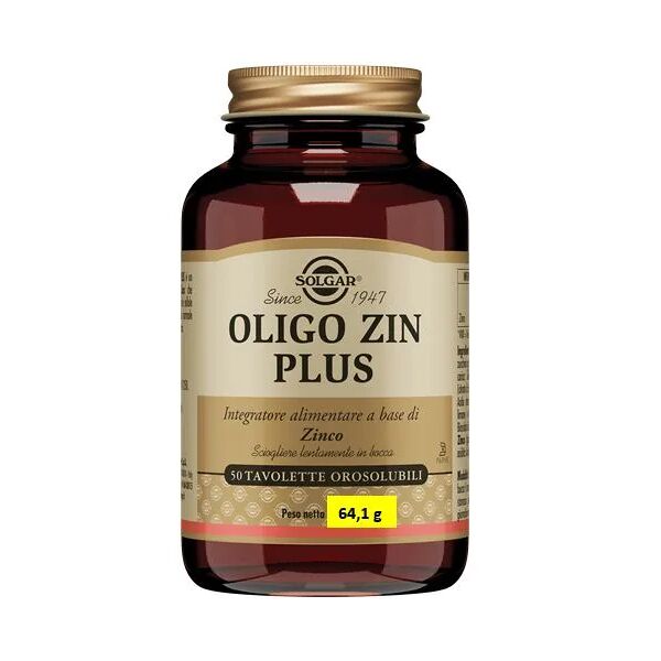 solgar oligo zin plus integratore difese immunitarie 50 tavolette