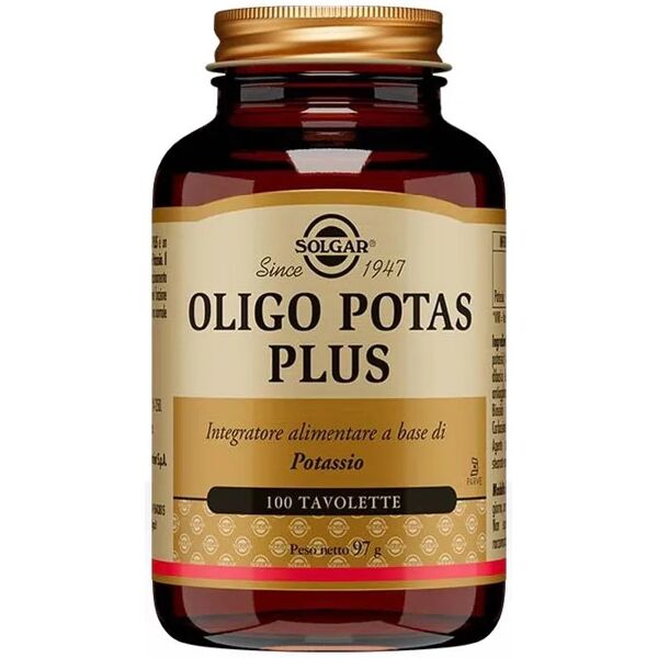 solgar oligo potas plus integratore di potassio 100 tavolette